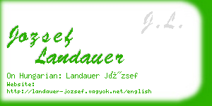 jozsef landauer business card